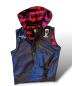 Preview: Choppers n Partys Lederweste Karo Red/Black mit Kapuze