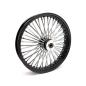 Preview: 48 Fat Spoke Vorderrad 3,50 x 23 DF schwarz/Edelstahl - Felgen / Wheels für Harley Davidson Modelle mit TÜV Zulassung