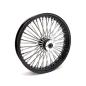 Preview: 48 Fat Spoke Vorderrad 3,50 x 23 DF schwarz/Edelstahl - Felgen / Wheels für Harley Davidson Modelle mit TÜV Zulassung