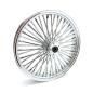 Preview: 48 Fat Spoke Vorderrad 3,50 x 23 DF in Chrom Felgen -  Wheels für Harley Davidson Modelle mit TÜV Zulassung