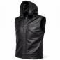 Preview: Choppers n Partys Lederweste  Black mit Kapuze