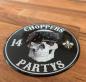 Preview: Gel Aufkleber Choppers n Partys 9cm Durchmesser