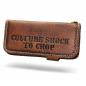 Preview: CnP Choppers n Partys Wallet in Braun (Logo Stempel) Biker Geldbeutel Motorrad Totenkopf Lilie