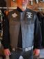 Preview: Choppers n Partys Lederweste Leder/Jeans Grau Biker