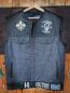 Preview: Choppers n Partys Lederweste Leder/Jeans Grau Biker