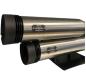 Preview: MCJ - 2 in 2 Big Short, in Edelstahl Schweißoptik, mit Krümmer, Hitzeschutz (mit oder ohne Löcher), Halterungen und  Endkappen wählbar - SOFTAIL DELUXE 1450 BIS BJ. 2006