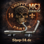 Preview: MCJ - 2 in 1 Megaphone Short Komplettauspuffanlage inkl. Krümmer Hitzeschutzbleche in Edelstahl Schweißoptik mit E-Zulassung  - TOURING , Street Glide , Road Glide , Road King  bis BJ. 2016 mer Hitzeschutzbleche in Chrom oder schwarz mit E-Zulassung  - TO