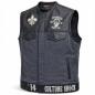 Preview: Choppers n Partys Lederweste Leder/Jeans Grau Biker