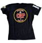 Preview: CnP Strass Black Bandana Skull talliert mit Glitzersteine (Damen) T-Shirt Schwarz Totenkopf  Motorrad