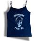 Preview: CnP  Damen Spaghetti Top Black Skull Bandana in Marineblau Totenkopf  Motorrad