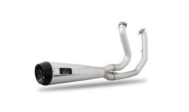 Malparidos  2-1 exhaust system in Stainless steel. Polished finish - für Harley Davidson 86-99 Evo Softail; 88-94 FXR models (NU) Auspuffanlage ECE-Typgenehmigung