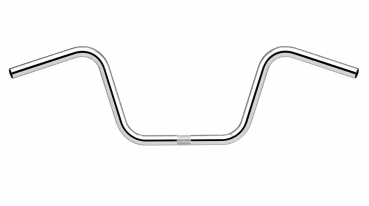1" Apehanger 3-Loch-Ausführung 31cm Höhe in Chrom für Harley-Davidson® 82-22 (außer 08-22 E-Gas und 88-11 Springer-Modelle) mit Risern für 1" Lenker