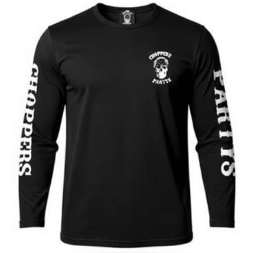 Choppersn Partys Long Sleeve Black Skull