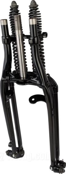 Springer Gabel »I-Beam Inline« von Cannonball - Big Twins - schwarz, kunststoffbeschichtet, mit parkerisierten Federn - mit Prüfbericht/Gutachten - Harley Davidson