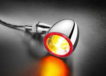 Bullet 1000® DF - LED Blinker 3 in 1, schwarz, hinten beidseitig