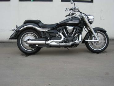 MCJ - 2 in 1 Racing Endtöpfe mit Krümmer - YAMAHA MIDNIGHT STAR 1300