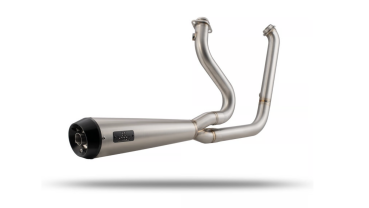 Malparidos  2-1 exhaust system in Stainless Steel with a brushed 'Works' finish - für Harley Davidson 06-16 6-sp Dyna up to 110" (NU) Euro 3 Auspuffanlage ECE-Typgenehmigung