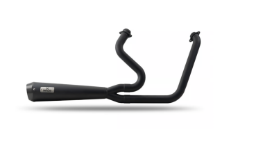 Malparidos  2-1 exhaust system in Stainless Steel with a matte black Cerakote - für Harley Davidson 06-16 6-sp Dyna up to 110" (NU) Euro 3 Auspuffanlage ECE-Typgenehmigung