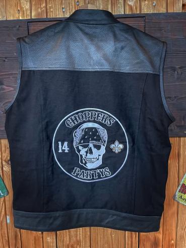 Choppers n Partys Lederweste Leder/Jeans schwarz Biker
