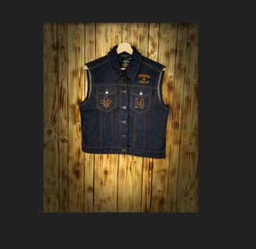 CnP Choppers n Partys Old School Jeansweste Denim Bestickt (Damen)