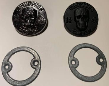CnP Choppers n Partys Skull Pin