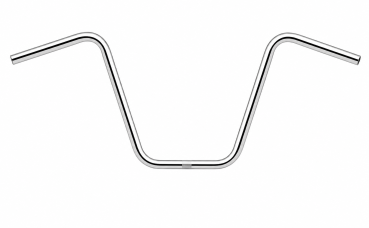 1" Apehanger 50cm Höhe in Chrom für Harley-Davidson® 82-22 (außer 08-22 E-Gas und 88-11 Springer-Modelle) mit Risern für 1" Lenker