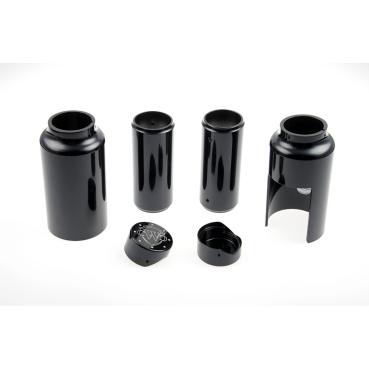 Cult-Werk 6-teilig Gabelrohr-Abdeckungsset. glänzend schwarz. Logo – 18-26 Softail Breakout: 18-19(NU)FXBR Breakout 107; 20-22(NU)FXBRS Breakout 114; 23-26 FXBR Breakout 117
