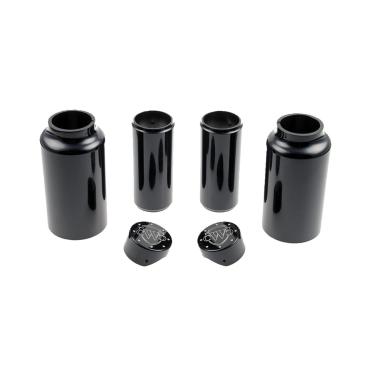 Cult-Werk 6-teilig Gabelrohr-Abdeckungsset. glänzend schwarz. Logo – 18-26 Softail Breakout: 18-19(NU)FXBR Breakout 107; 20-22(NU)FXBRS Breakout 114; 23-26 FXBR Breakout 117