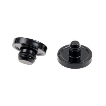 Cult-Werk vorne axle Abdeckungsset. glänzend schwarz with CW logo – 18-26 Softail (excl