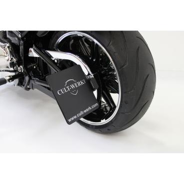 Cult-Werk seitlicher Kennzeichenhalter, schwarz. Germany – 18-26 Softail (excl
