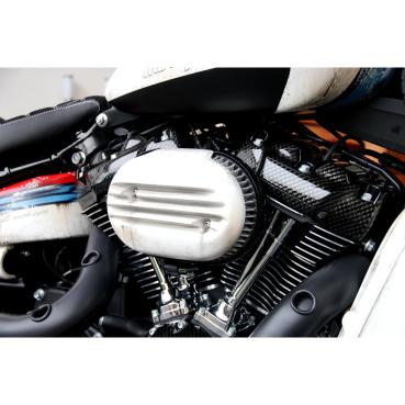 Cult-Werk Luftfilter Abdeckung Racing. mattschwarz – 18-24 Softail; 18-25 FLT/Touring