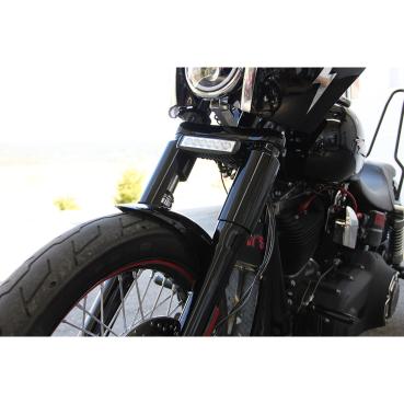 Cult-Werk 2-teilig unten Gabelrohr-Abdeckungsset. glänzend schwarz – 18-26 Softail Street Bob; FXST Standard: 18-20(NU) FXBB Street Bob 107; 25-26 FXBB Street Bob 117; 21-24(NU)FXBBS Street Bob 114; 20-24(NU)FXST Softail Standard 107