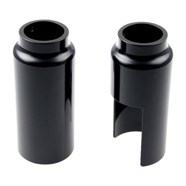 Cult-Werk 2-teilig unten Gabelrohr-Abdeckungsset. glänzend schwarz – 18-26 Softail Street Bob; FXST Standard: 18-20(NU) FXBB Street Bob 107; 25-26 FXBB Street Bob 117; 21-24(NU)FXBBS Street Bob 114; 20-24(NU)FXST Softail Standard 107