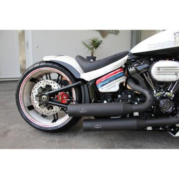 Cult-Werk Seitenabdeckung set ''Racing''. glänzend schwarz – 18-24 Softail with air ride systems
