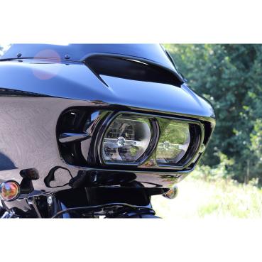 Cult-Werk FLTR headlamp trim ''Bad Look''. glänzend schwarz – 15-23 FLTR Road Glides (excl