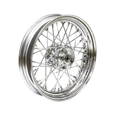 3.00 x 16 wheel 40 spokes chrome – 67-72 FL front and rear; 71-72 FX rear only