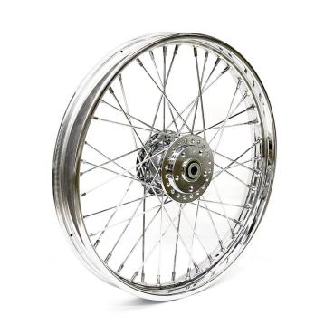 2.15 x 21 front wheel 40 spokes chrome – 84-94 FXR; 91-98 FXD; 84-85 XL Sportster
