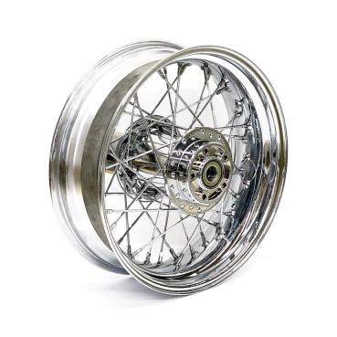 5.00 x 16 Hinterrad 40 Speichen verchromt – 09-25 Touring (ausgenommen. CVO; 24-25 FLHX, FLTRX; 2025 FLHXU) (ausgenommen. Modelle mit Reifendruckkontrollsystem (TPMS)). Modelle mit ABS (NU)