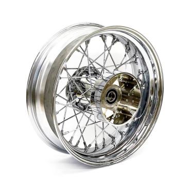 5.00 x 16 Hinterrad 40 Speichen verchromt – 09-25 Touring (ausgenommen. CVO; 24-25 FLHX, FLTRX; 2025 FLHXU) (ausgenommen. Modelle mit Reifendruckkontrollsystem (TPMS)). Modelle ohne ABS (NU)