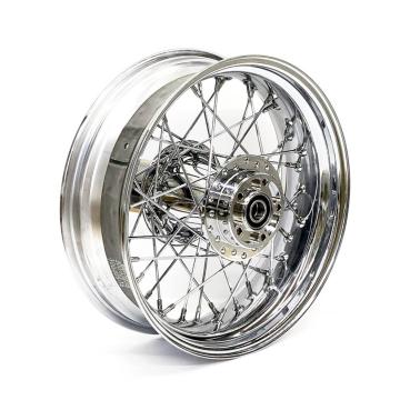 5.00 x 16 Hinterrad 40 Speichen verchromt – 09-25 Touring (ausgenommen. CVO; 24-25 FLHX, FLTRX; 2025 FLHXU) (ausgenommen. Modelle mit Reifendruckkontrollsystem (TPMS)). Modelle ohne ABS (NU)