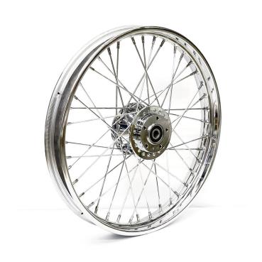 2.15 x 21 front wheel 40 spokes chrome – 00-03 FXD/B/C/L; 00-05 XL Sportster (NU) with dual disc