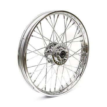 2.15 x 21 front wheel 40 spokes chrome – 08-20 XL Sportster (Excl. 11-20 XL883L, 883R, 1200X/T)