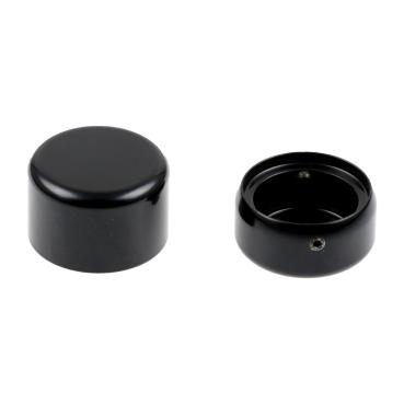 Cult-Werk hinten wheel axle Abdeckungsset. glänzend schwarz – Softail: 18-19(NU)FXBR Breakout 107; 18-22(NU)FXBRS Breakout 114; 23-25 FXBR Breakout 117; 18-20 FLFB Fat Boy 107; 18-24 FLFBS Fat Boy 114; 2025 FLFB Fat Boy 117