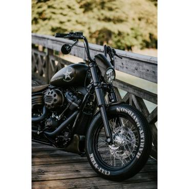 Cult-Werk Scheinwerfermaske Custom. glänzend schwarz – 18-26 Softail: 18-20 (NU) FXBB Street Bob 107; 25-26 FXBB; 21-24 (NU) FXBBS Street Bob 114; 20-24 (NU) FXST Standard 107