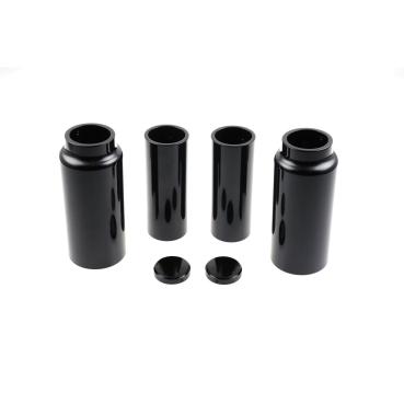 Cult-Werk 6-teilig Gabelrohr-Abdeckungsset. glänzend schwarz – 18-26 Softail Street Bob; Standard: 18-20(NU)FXBB Street Bob 107; 25-26 FXBB Street Bob 117; 21-24(NU)FXBBS Street Bob 114; 20-24(NU)FXST Softail Standard 107