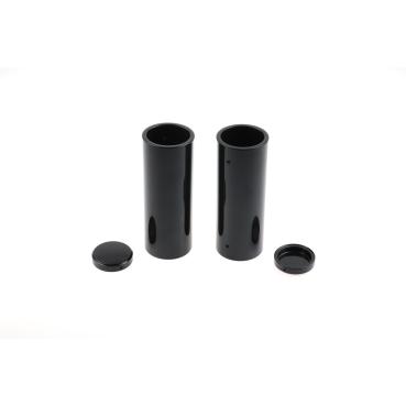 Cult-Werk 4-teilig Gabelrohr-Abdeckungsset. glänzend schwarz – 18-26 Softail Street Bob; Standard: 18-20(NU)FXBB Street Bob 107; 25-26 FXBB Street Bob 117; 21-24(NU)FXBBS Street Bob 114; 20-24(NU)FXST Softail Standard 107