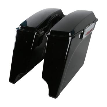 5" verlängertes Satteltaschenset. Bagger Koffer Schwarz für Harley Davidson 94-13 FLT/Touring Street Glide, Road Glide, Road King