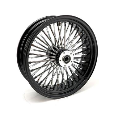 MCS radial 48 fat spoke rear wheel 5.50 x 18 black – 02-07 FLT/Touring; 02-06 V-Rod (NU)