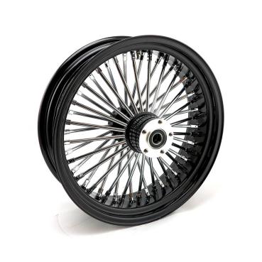 MCS radial 48 fat spoke rear wheel 5.50 x 18 black – 02-07 FLT/Touring; 02-06 V-Rod (NU)