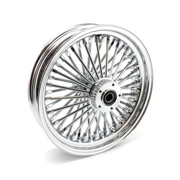 MCS radial 48 fat spoke front wheel 3.50 x 16 DF chrome – 00-07 FLT/Touring (NU)